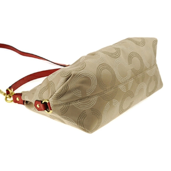 COACH Ashley Dotted Op Art Convertible Hobo F20031 Size 14" X 9" X 6" - Picture 8 of 12